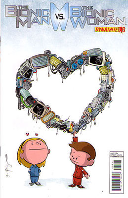 BIONIC MAN vs BIONIC WOMAN #4 ''Cute'' VARIANT Cover 
