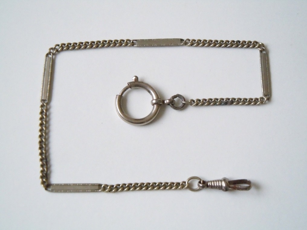 Vintage Pocket Watch Chain 10.8g 34.5cm Length 0.3cm Width-image