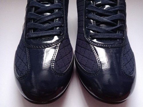 UK size 11 EU 45 Deep Navy Blue Mens Fenchurch Skrilla Shoes Trainers New Unused - Picture 12 of 12