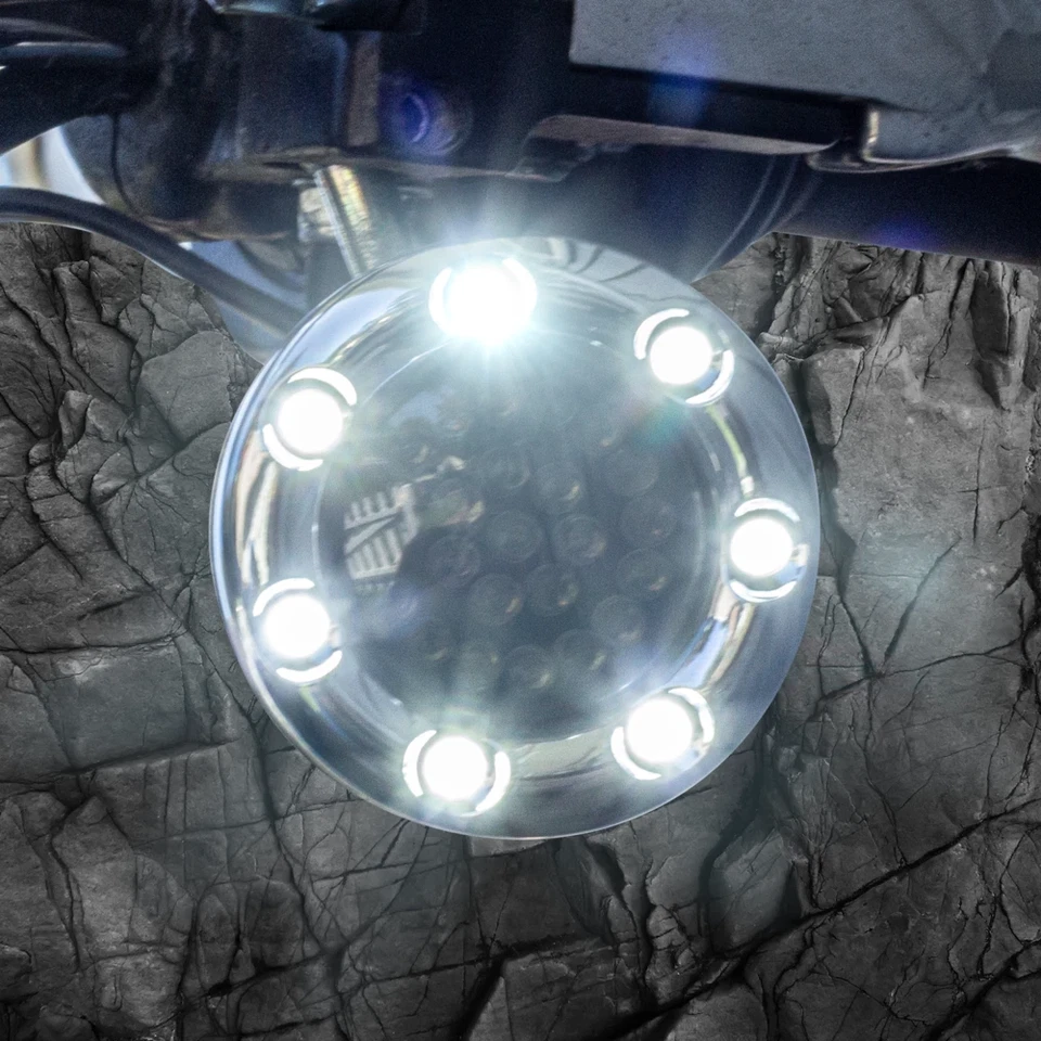 Eagle Lights 2" Bullet Front LED Turn Signals White Running Light for Harley - Image 3 of 4