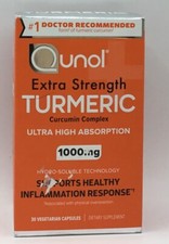 Qunol Extra Strength Turmeric Curcumin Complex 30 Capsules Exp 2/26