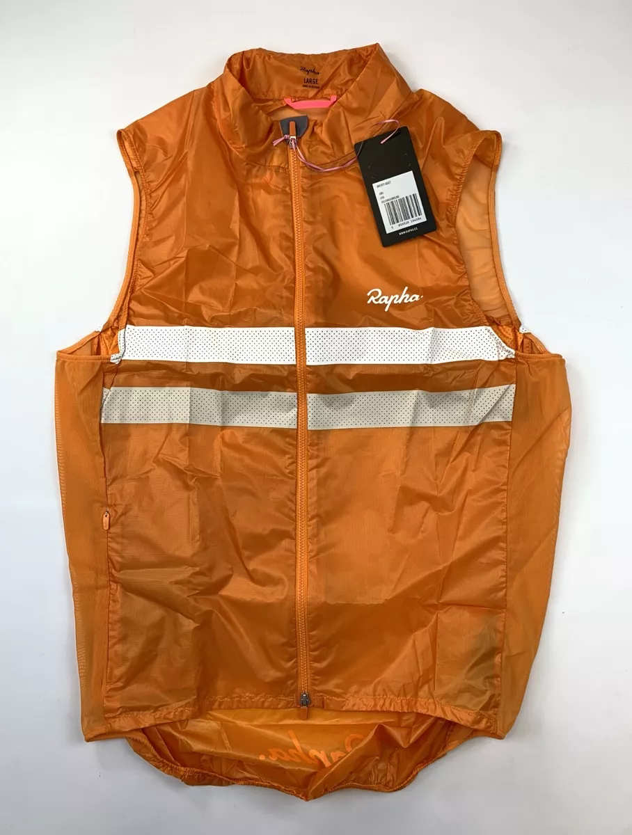 RAPHA Brevet Gilet Orange Size Men's Large NWT