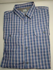 Mens Croft & Barrow Quick Dry Short Sleeve Plaid Button Up Shirt Large - EUC