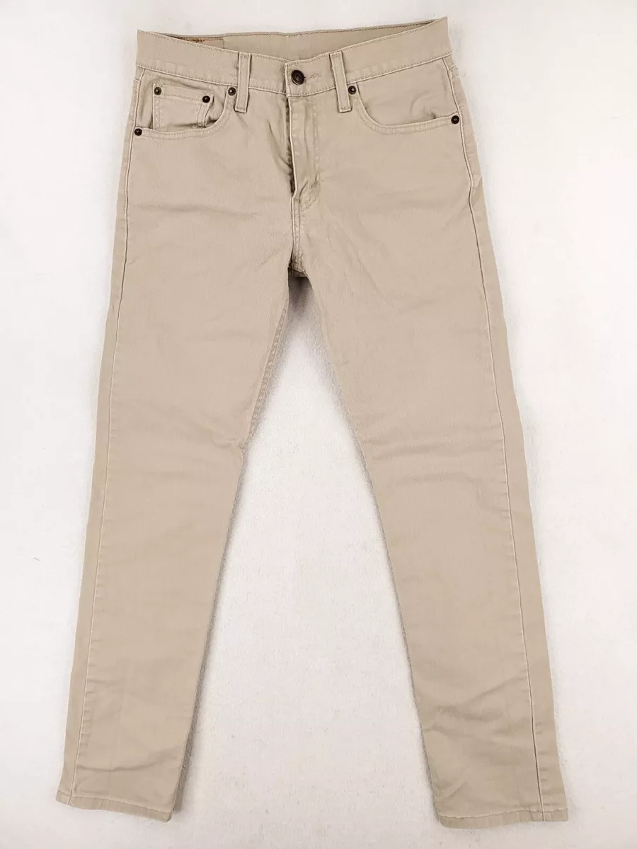 Levis 502 Jeans Mens Sz 29x32 Khaki Beige Regular Tapered Modern