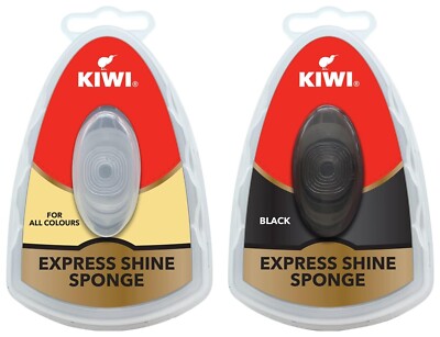 Kiwi Zelfpolijstende spons voor het reinigen van schoenen, zwart