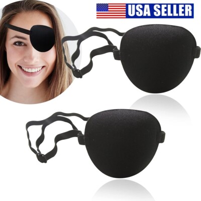 2PCS 3D Eye Patches for Adults Adjustable Medical Eyepatch for Lazy Eye Adult US