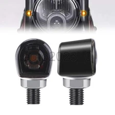 2x Motorcycle LED Mini Turn Signals Amber Blinker Light Indicator Universal Lamp