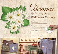 16 Daisy Wallpaper Cutouts Cottage Core Shabby Furniture Decoupage Walls AA93