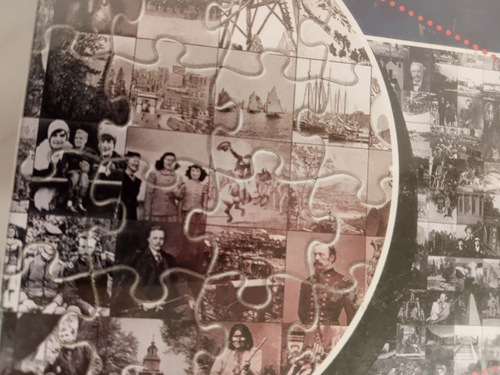 Robert Silvers Fotomosaicos "Bandera Americana" Buffalo 500 piezas Puzzle SELLADO NUEVO - Imagen 2 de 4
