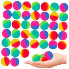 for Kids,32 mm Rubber High Bouncy Balls,Bright Assorted 40 Pcs Bouncy Balls