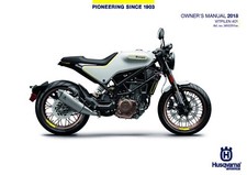 Husqvarna Owners Manual Book Guide 2018 VITPILEN 401 US