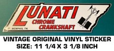 Lunati Chrome Crankshaft Vintage Original Vinyl Decal Sticker - Drag Racing