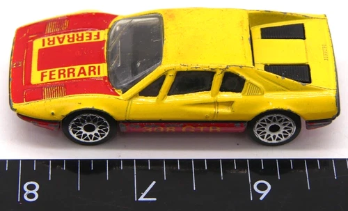 Vintage 1981 Matchbox Ferrari Diecast Car Yellow Red