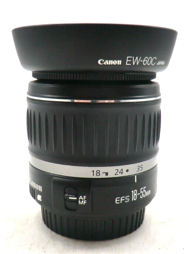 CANON EFS 1855mm Zoom Lens With EW60C Lens Hood eBay