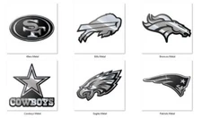 NFL Team 3-D Chrome Heavy Metal Emblem Team ProMark/FANMATS -Select- Team Below