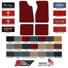 1979-1993 Mustang Carpeted Floor Mats - ACC | CHOOSE COLOR & LOGO