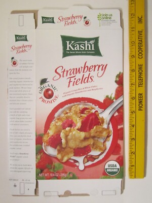 Empty KASHI Cereal Box 2010 STRAWBERRY FIELDS   Z130A19
