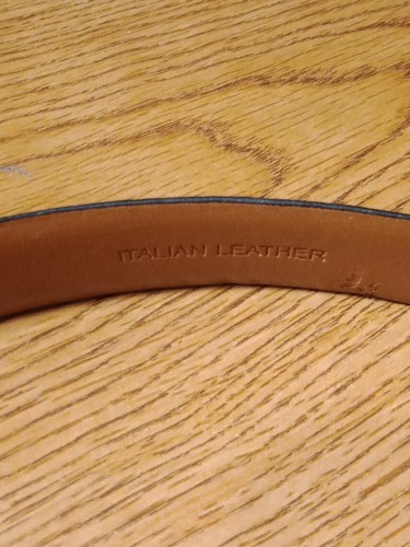 Ralph Lauren Women’s Crocodile Embossed Black Leather Belt Size Medium - Picture 5 of 6