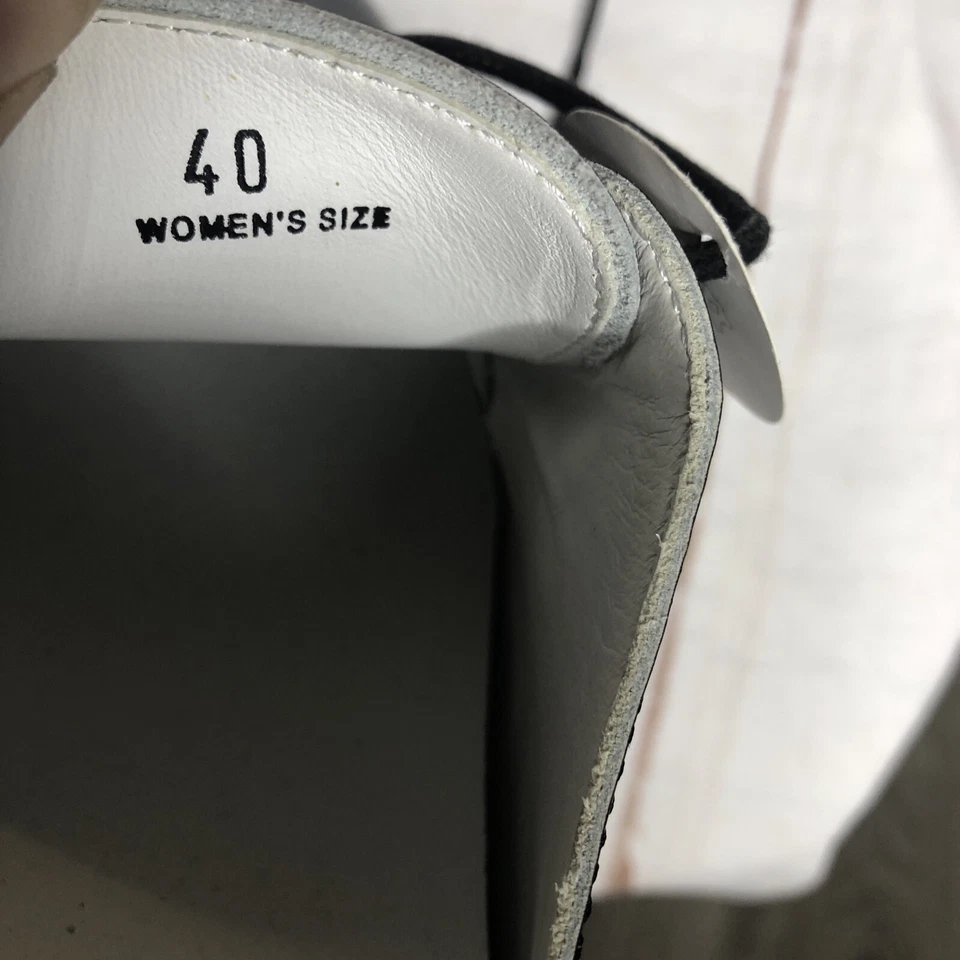 Mocasines Hogan Negro Charol Corbatas Blanco Suela de Goma Talla 8.5 Damas Nuevos con Etiquetas Foto 3 de 4