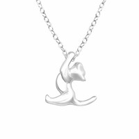 Katzen Halskette 925 Silber - Kinder MäDchen Damen Katze Kette Schmuck AnhäNger