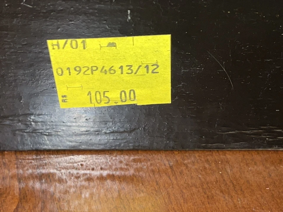 Antigua caja de abanico de papel maché laca inglesa pintada claveles de iris hoja RARA Foto 3 de 4