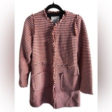 Pinko Tweed Open Jacket Made In Italy Size 8 Euc