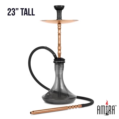 23'' Rose Gold Amira Smoke Staxx Hookah Unique Purge Shisha Nargile SHIPS FROM US