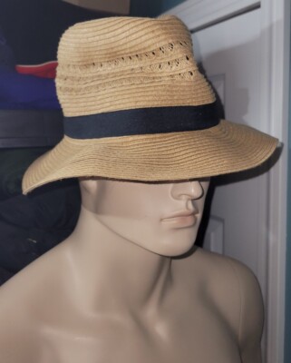 Eddie Bauer Woven Fedora Hat with Braided Band - Natural Straw Eddie Bauer | Accessories | Eddie Bauer Floppy Sun Hat With  main image 4