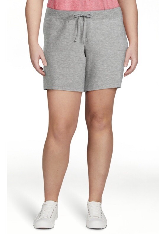 Athletic Works Womens Heather Gray French Terry Cloth Bermuda Shorts Size XXL/20