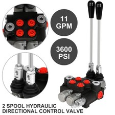 2 Spool 11GPM Hydraulic Directional Control Valves Acting Cylinder Spool 3600psi