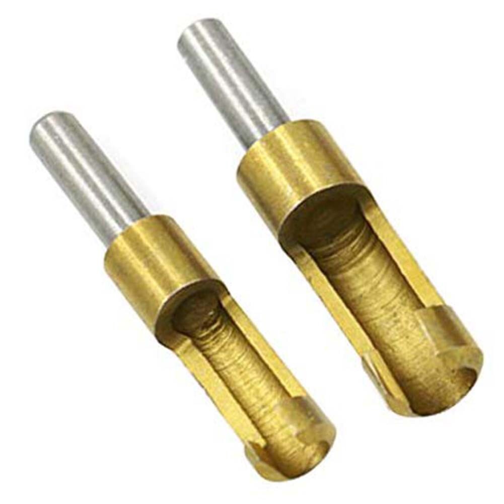 Titanium Cork Drill Bit Set Bored Hole Carpenter Plug Cutter Woodwork