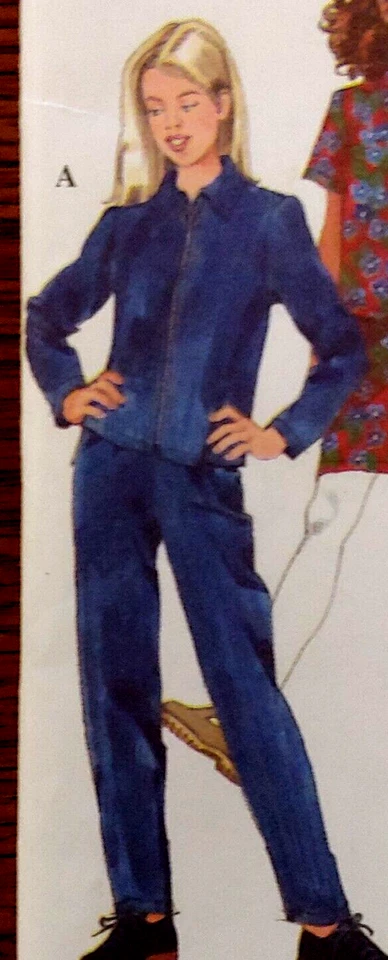 Simplicity 7750 GIRLS' EASY to Sew JACKET or Vest SKIRT and Pants Sizes 7-8-10 - Image 3 of 4