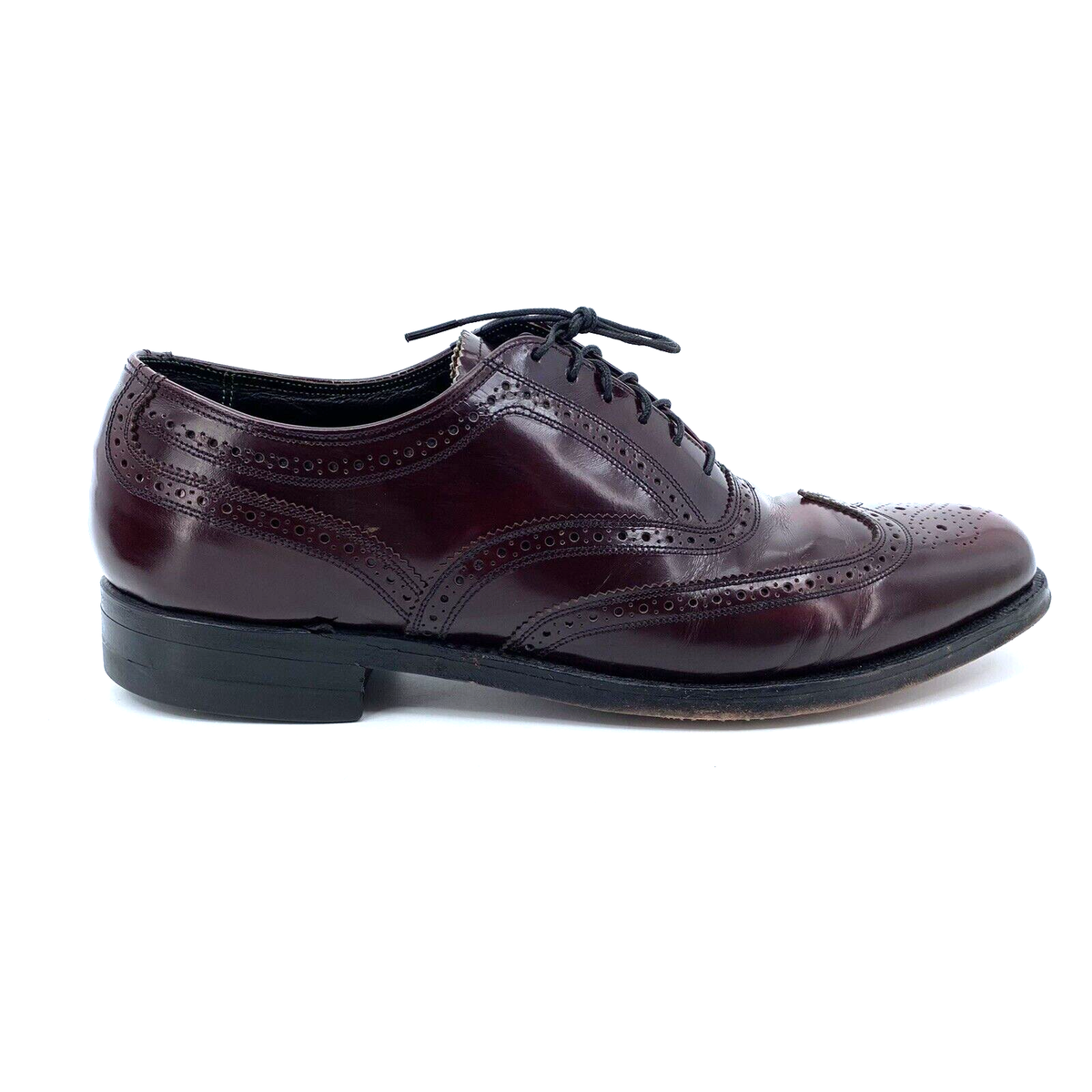 Mens 9.5 C Florsheim Imperial 93327 Burgundy Wingtips Brogue 