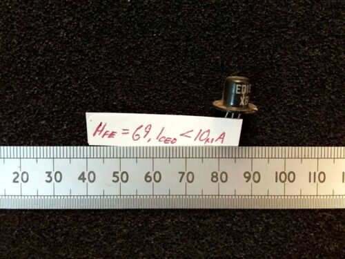 Ediswan XB103 Germanium Transistor: Hfe = 69, Iceo &lt; 10uA, Tested.