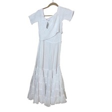 Poupette St Barth Womens Dress Size M White Soledad Ruched On Off Shoulder New