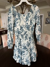 Gap x LoveShackFancy Girl’s Blue Floral Mini Dress XL