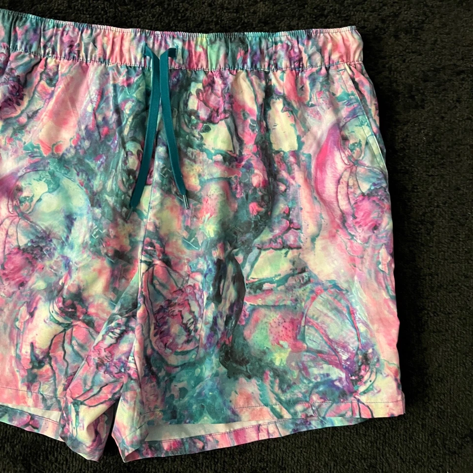 Reel Legends Swim Shorts Mens Large Blue Pink Trunk Board Unlined Casual Beach - Image 3 of 4