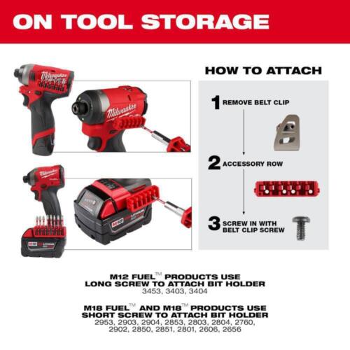 Milwaukee Impact Driver Bit Case Customizable Storage Small Compact Packout Red - Picture 4 of 7