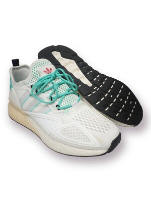 Size 8.5 - adidas ZX 2K Boost Grey Hi-Res Green | eBay