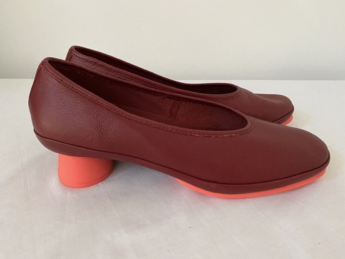 NWOB $160 Camper Negro 'bien' Tacones Zapatos De Salón Cuero | EU 40/US 10  Rojo | eBay