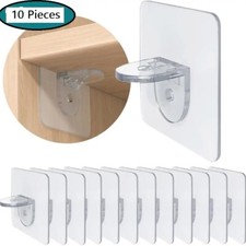Heavy-Duty Self Adhesive Shelf Support Wall Hooks- No Drill Easy Installation