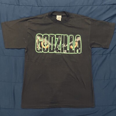 Vintage 1997 Godzilla Movie Promo Black T-Shirt Men