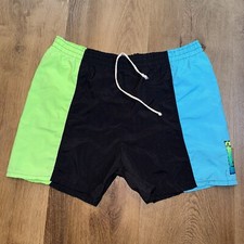 Vtg 1980s Shorts Swim Trunks Mens Small Color Block Nylon Jams Surf Austin Reef