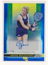 GENIE BOUCHARD 2024 TOPPS CHROME AUTOGRAPH BLUE REFRACTOR AUTO #/250 WTA US OPEN