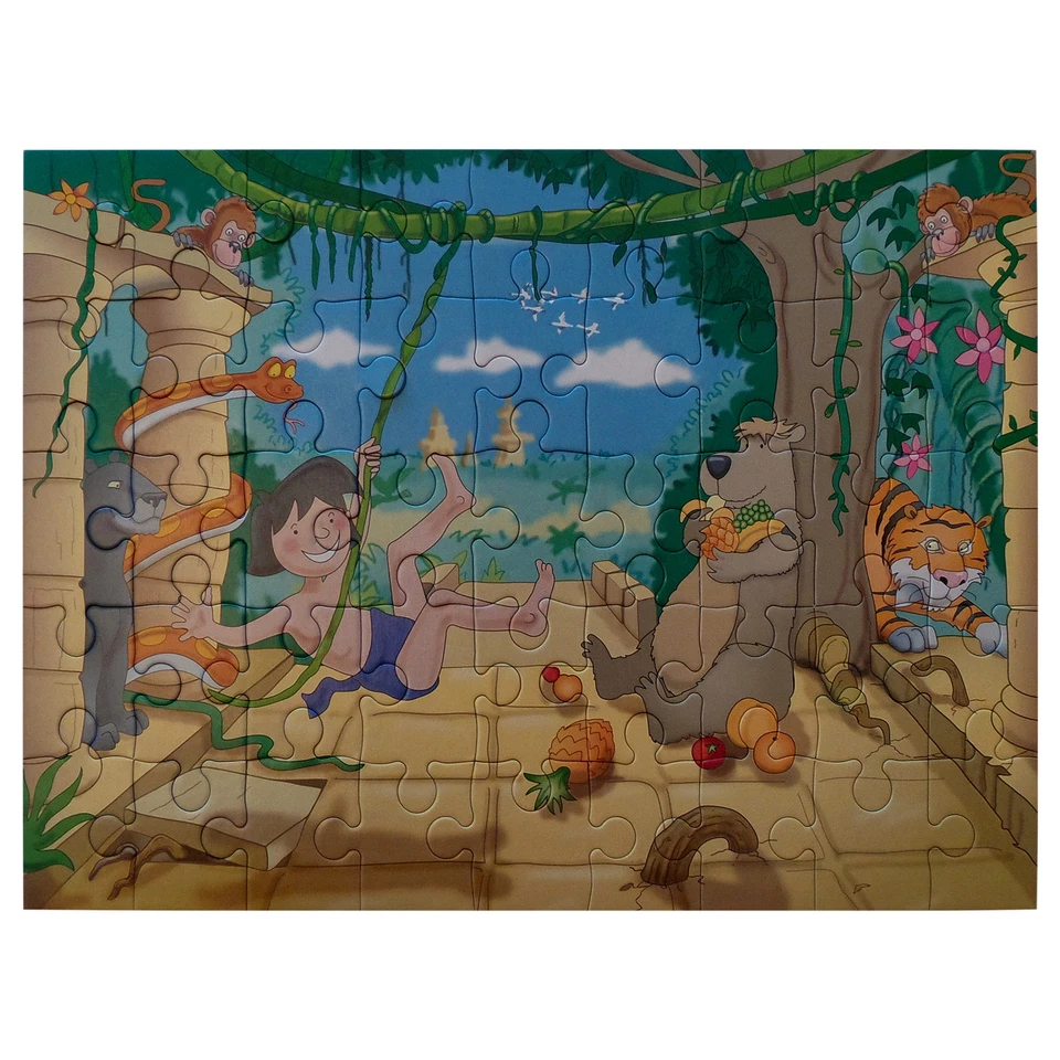 Grafix 4 X Fiaba Puzzle ALADDIN Pinocchio Giungla Libro Peter Pan Famiglia Fun - Immagine 4 di 4