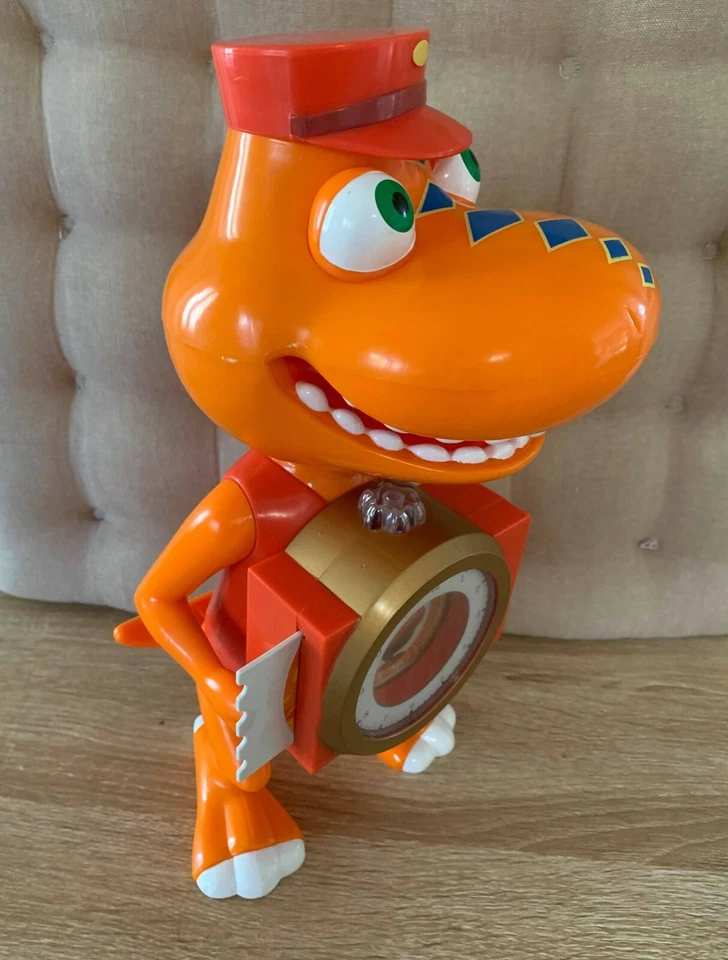 RARO DIFÍCIL DE ENCONTRAR Tren de Dinosaurios Dino Divertido Amigo T-Rex Naranja Juguete Solo 1 Billete FUNCIONA 30 cm Foto 4 de 4