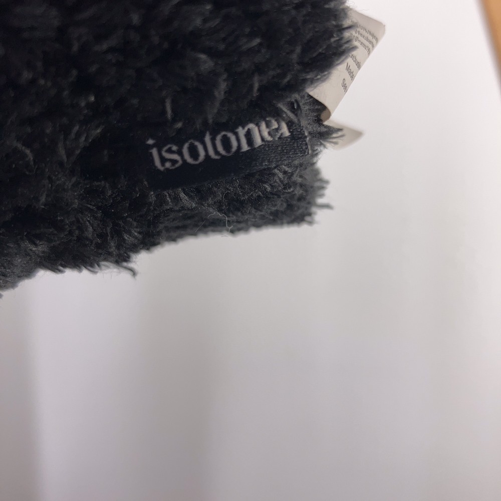 Isotoner Gray Static Pattern Winter Gloves Black … - image 7