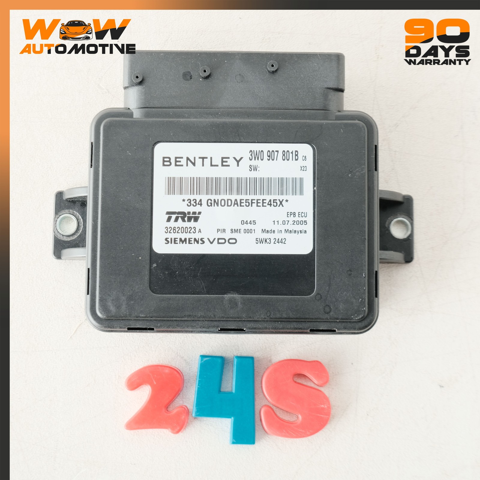 04-13 BENTLEY CONTINENTAL FLYING SPUR ELECTRONIC PARKING BRAKE CONTROL MODULE OE