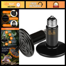 100W Ceramic Heat Emitter 2-Pack - Infrared Heat Bulbs for Reptiles, Amphibians,
