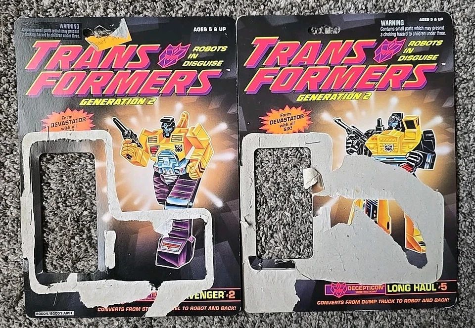 Transformers 1992 G2 Devastator  Card Back & Tech Spec lot of 5 - Image 2 of 4